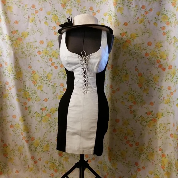 Wilsons Leather Dresses & Skirts - Wilsons Leather dress, white and black, very sexy